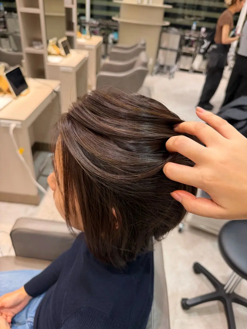 ショート ハイライト/パーマ /ヒナのヘアスタイル