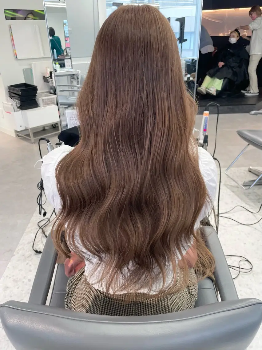 ロング カラー カット ヘアカラー トリートメント 韓国ハッシュカット/ 新宿/髪質改善/岡崎のヘアスタイル