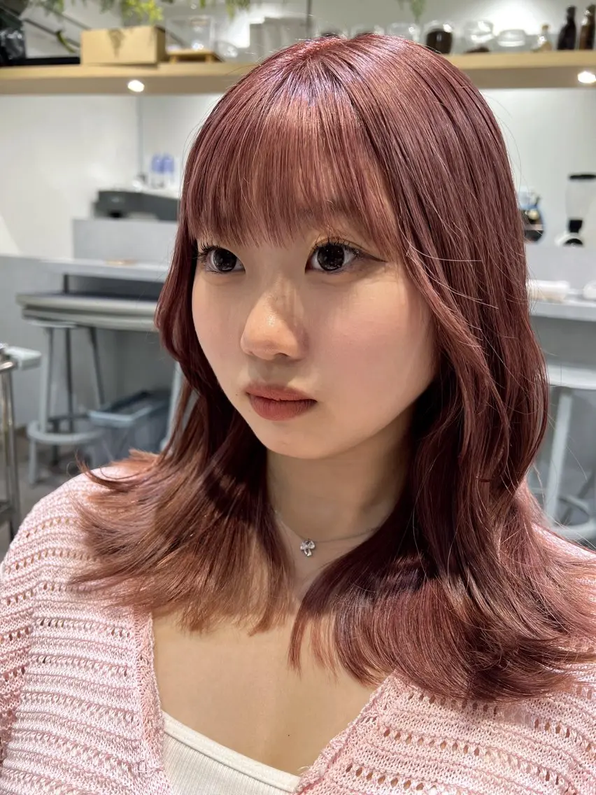 ミディアム カラー ベージュカラー ピンクカラー ピンクベージュ 💎透明感カラー特化 💎TAISEIのヘアスタイル