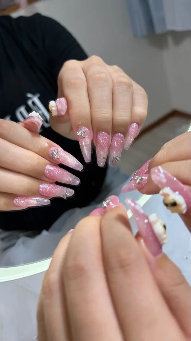 ネイル ロングネイル ハンドネイル hitomi 🎀所沢ネイルサロンのネイルデザイン