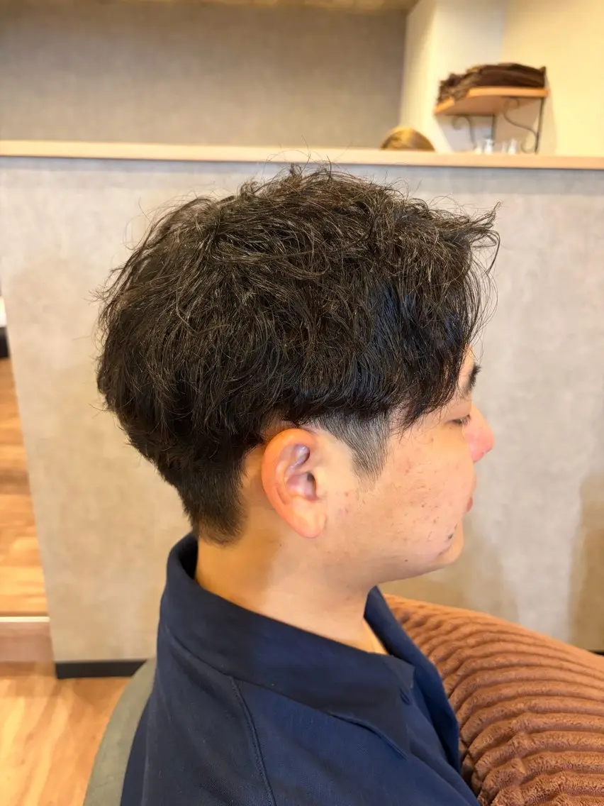 ショート メンズ カット パーマ 野呂 隼人のヘアスタイル