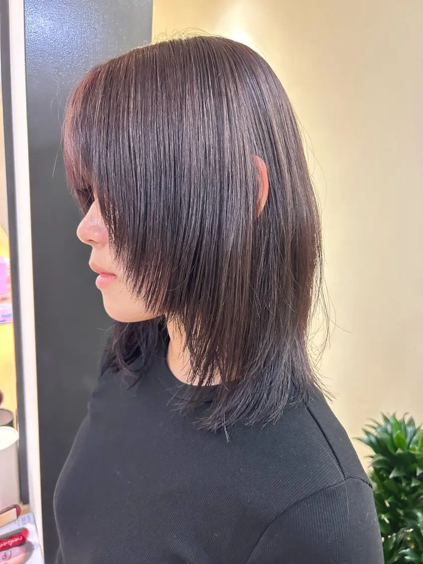 セミロング カラー ベージュカラー ブリーチ ダブルカラー ラベンダーカラー ラベンダーベージュ カット ヘアカラー トリートメント hubhair レイヤー/透明感のヘアスタイル