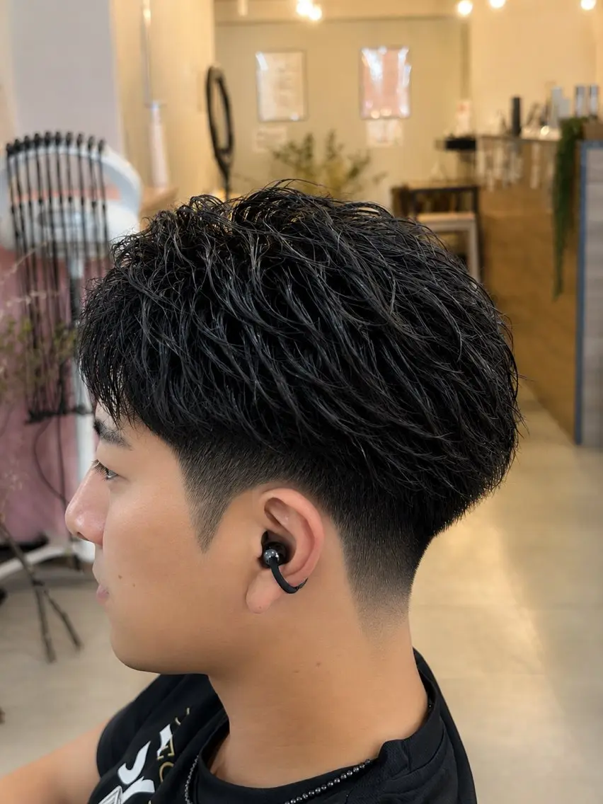 ショート パーマ メンズ メンズパーマ ショートヘア カット パーマ 店長⚜️メンズカット パーマ⚜️則次亮哉のヘアスタイル