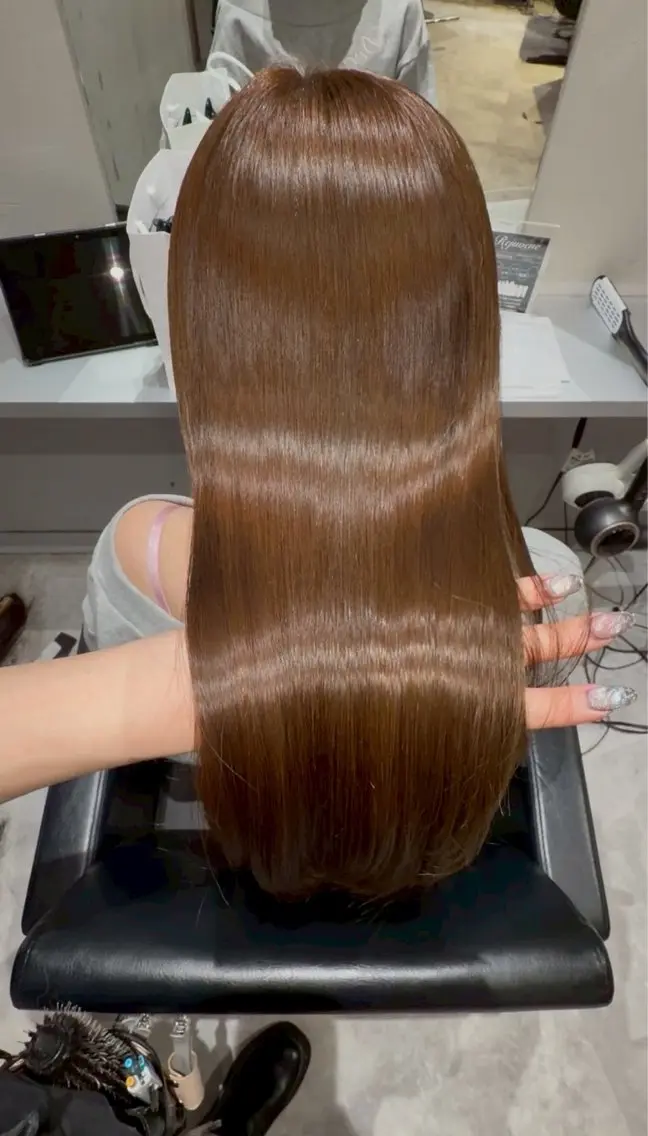 ロング カラー ヘアカラー トリートメント 艶髪×透明感カラー りこのヘアスタイル