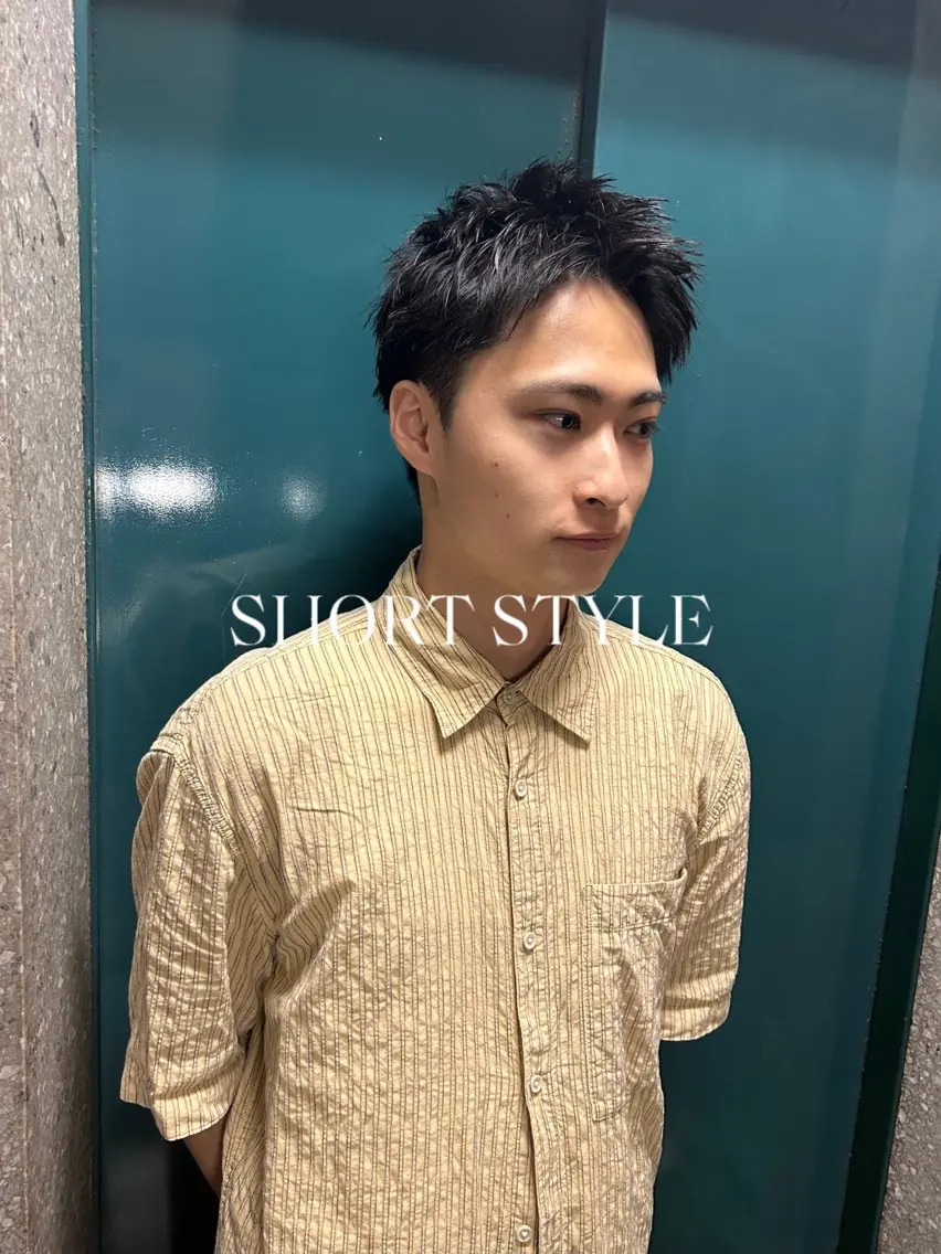 ショート パーマ メンズ メンズブリーチ メンズハイライト メンズインナーカラー メンズパーマ プードルパーマ 💈メンズ短髪特化 ✂︎伊藤大輝💈のヘアスタイル