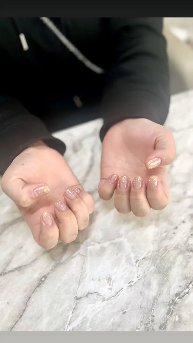 ネイル ラメ(グリッター) ラメグラデーション Zir nail 津田沼♡小鈴のネイルデザイン