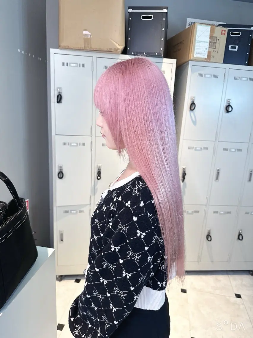ロング カラー 透明感カラー ピンクカラー 透明感×似合わせ ピンクヘアsyuyaのヘアスタイル