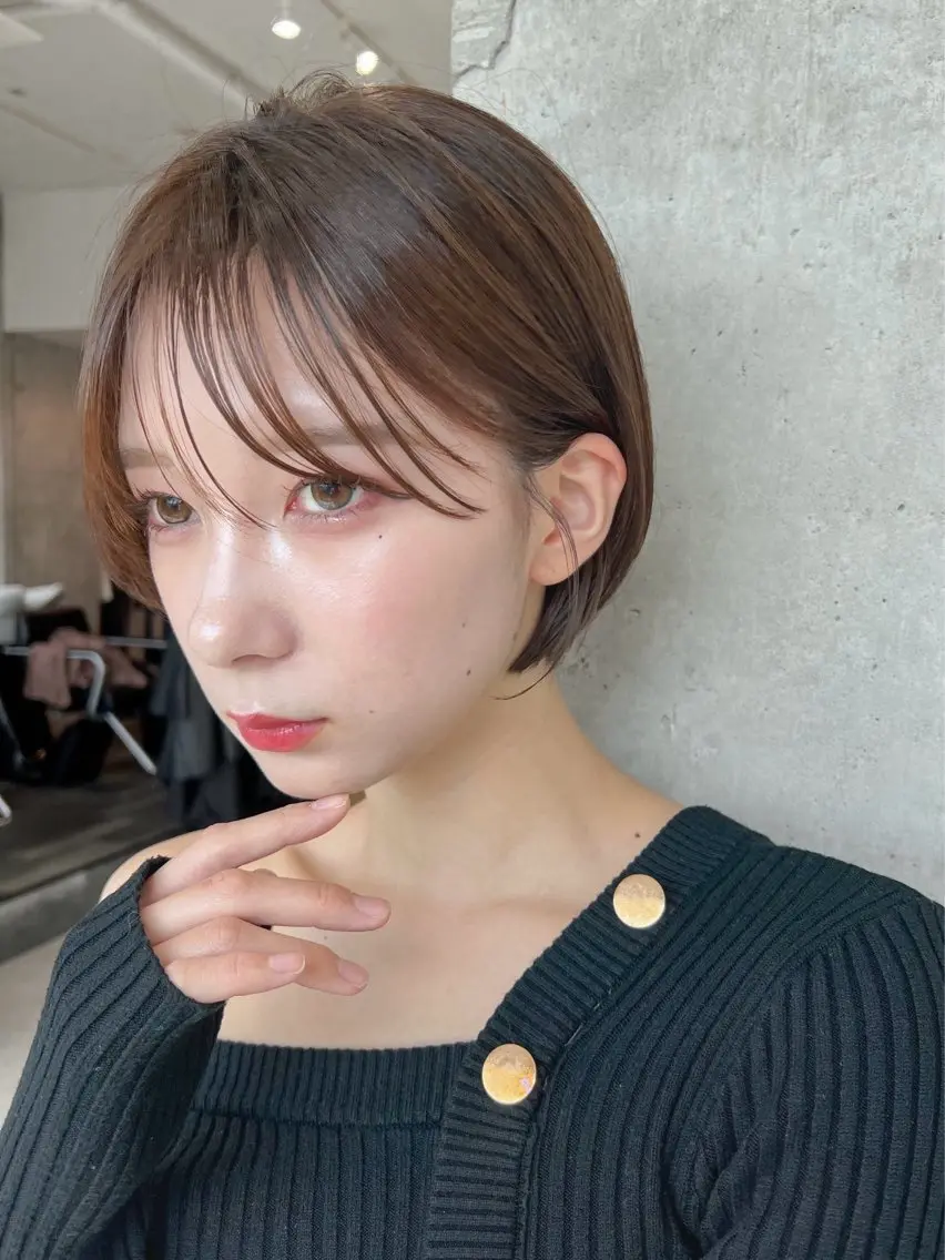 ショート カット ヘアカラー トリートメント 恵比寿韓国レイヤー× 艶透明感カラー大場のヘアスタイル