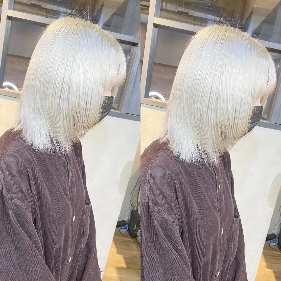 ミディアム カラー ヘアカラー yoriダブルカラー 代表すがわらのヘアスタイル