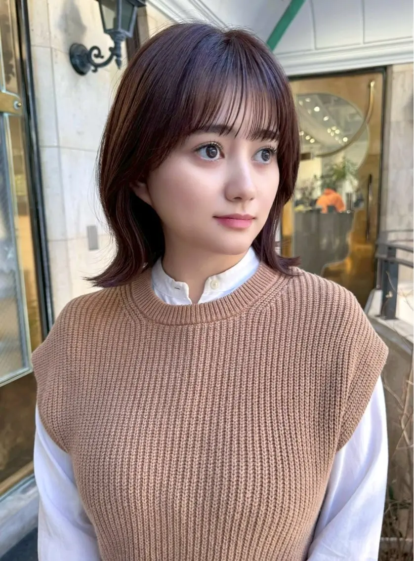 ショート 切りっぱなしボブ ショートボブ ボブレイヤー ボブ くびれヘア 似合わせカット🎀 𝑵𝒐𝒏𝒐🎀のヘアスタイル