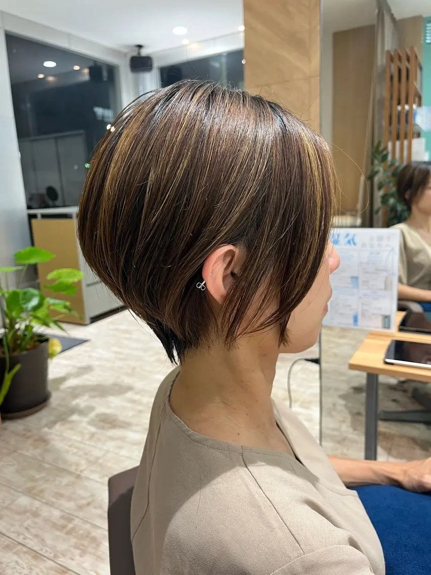 ショート くびれヘア ショートヘア 小顔カット 小顔似合わせカット/ レイヤー/maiのヘアスタイル