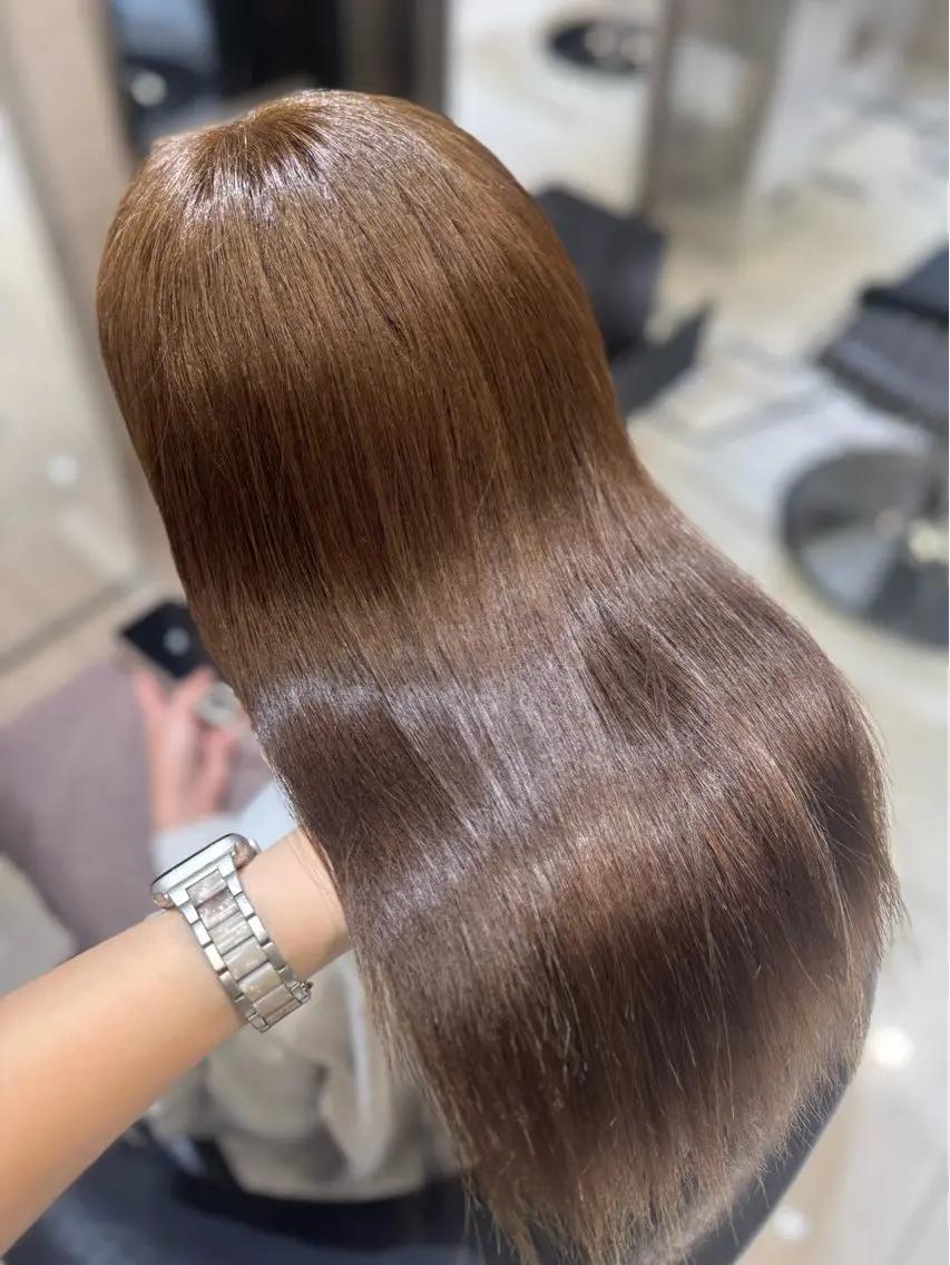 ロング カラー ヘアカラー トリートメント 🐈⬛カチモリ/暖 色/𝐌𝐢𝐤𝐮のヘアスタイル