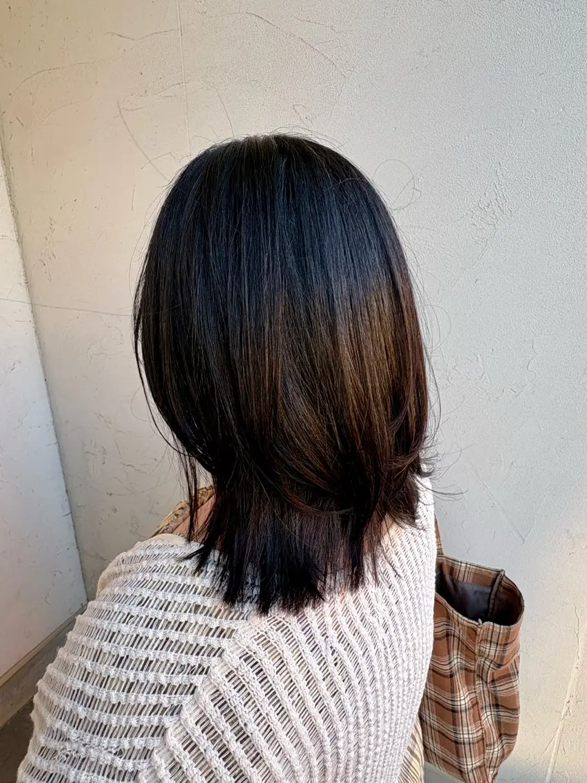 ミディアム ボブ くびれヘア 加藤 七夕奈のヘアスタイル