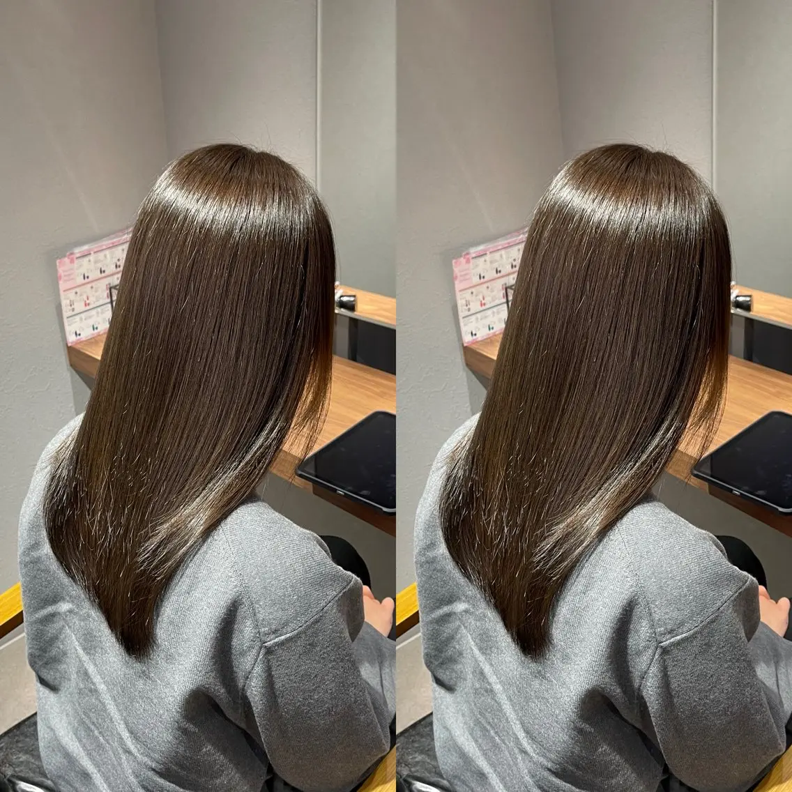 セミロング カラー 佐々木 裕一のヘアスタイル