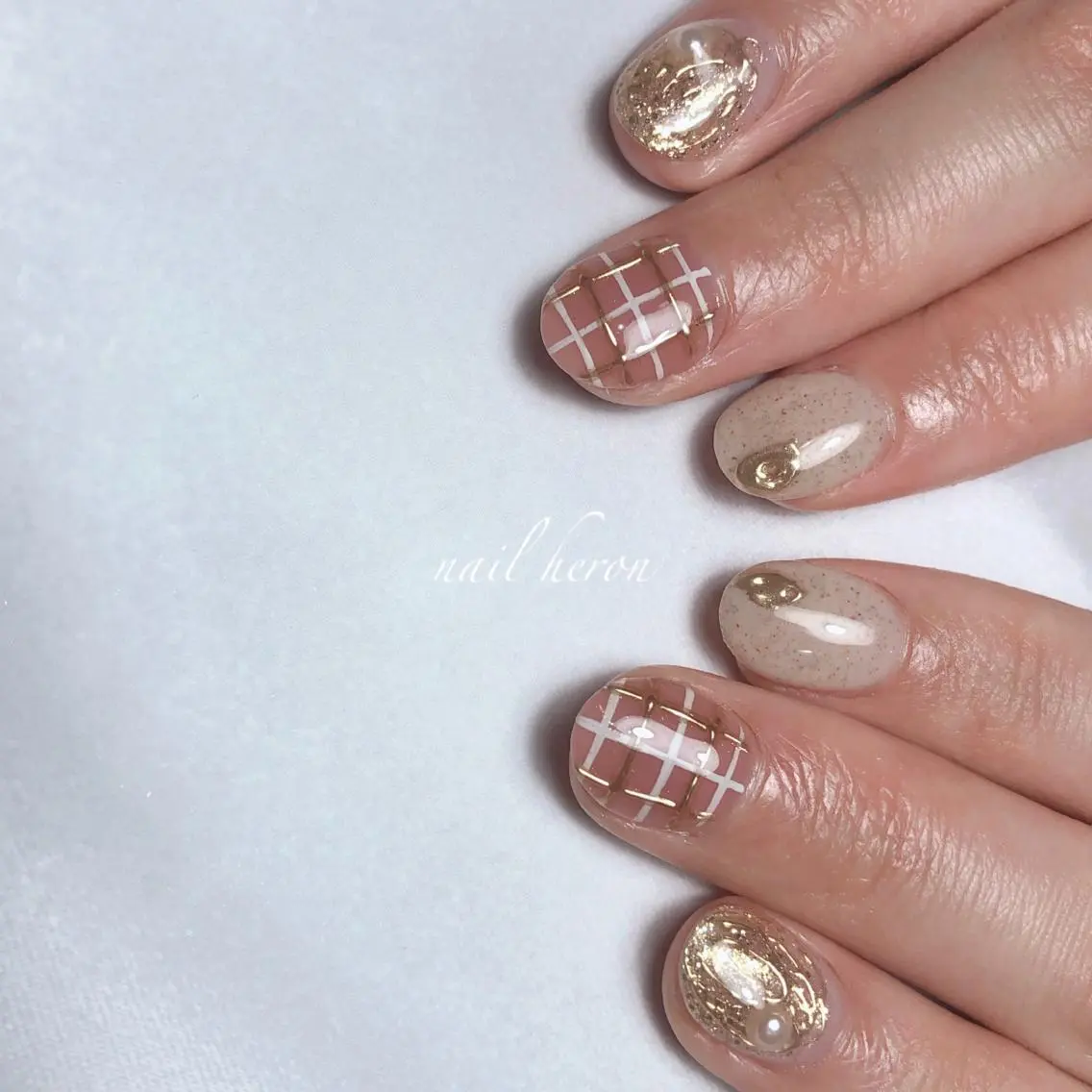 ネイル 春ネイル ハンドネイル saki_ nail heronのネイルデザイン