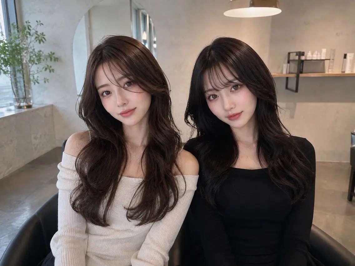 ロング 韓国風ヘア 似合わせカット ヘアカラー nanami /miyon京橋店のヘアスタイル