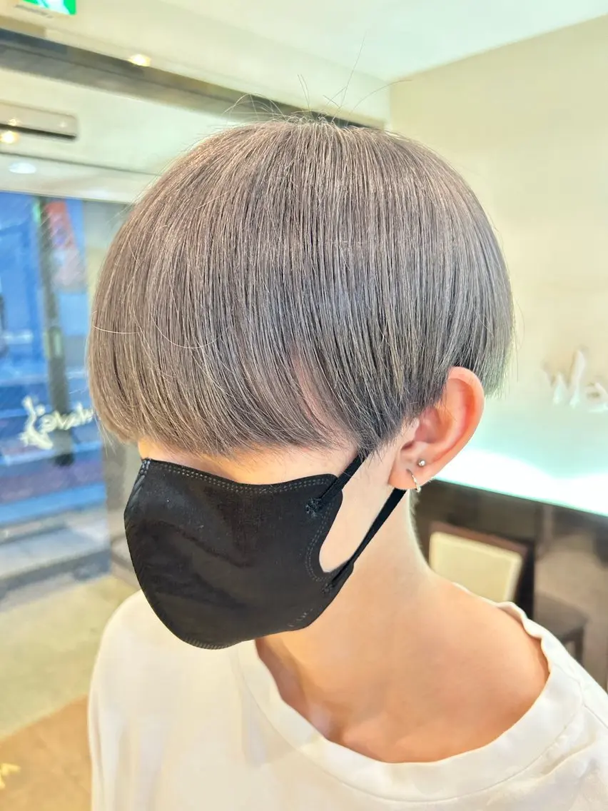 【ショートヘア、メンズ限定】🪼🩷カット+ケアブリーチ+カラー+トリートメント🪼🩷(学割有り)の写真