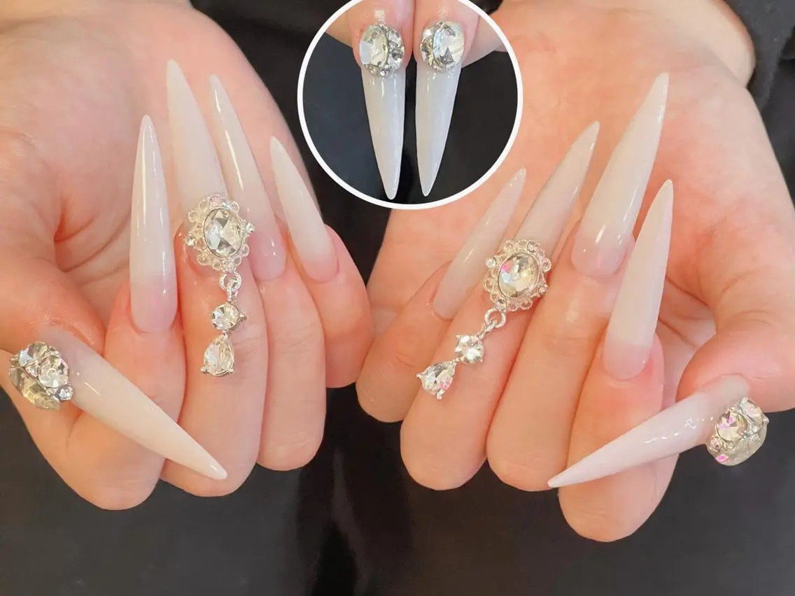 ネイル 長さ出し グラデーション 卒業式 キラキラネイル マグネットネイル ハンドネイル アンアンBelle Nail 池袋のネイルデザイン