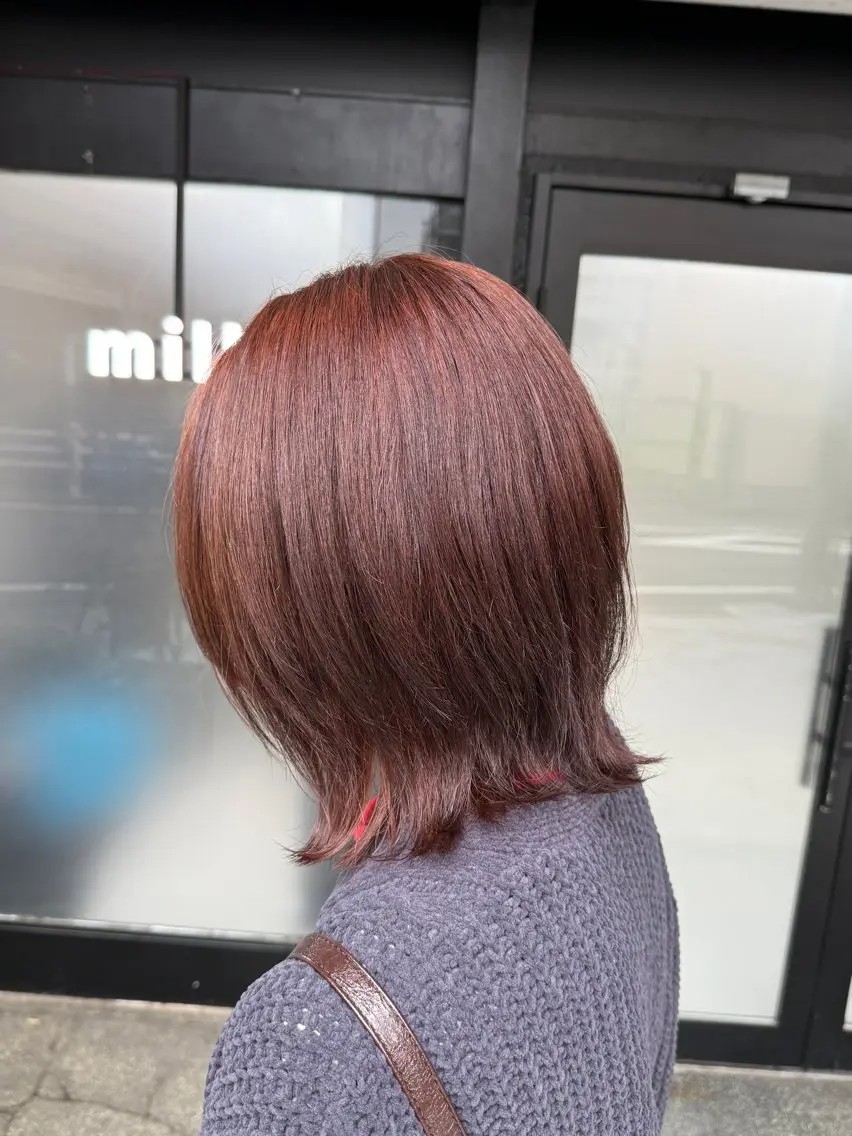 ミディアム カラー ヘアカラー 透明感カラー/パーマ 🌀アオノのヘアスタイル
