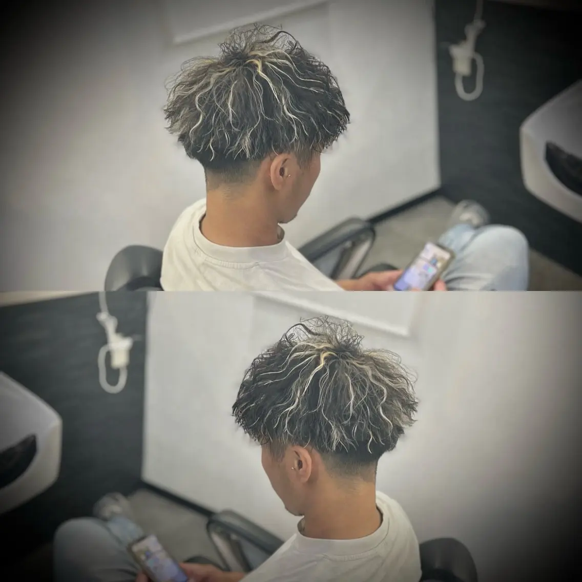 【カット+メッシュ+パーマ】の写真