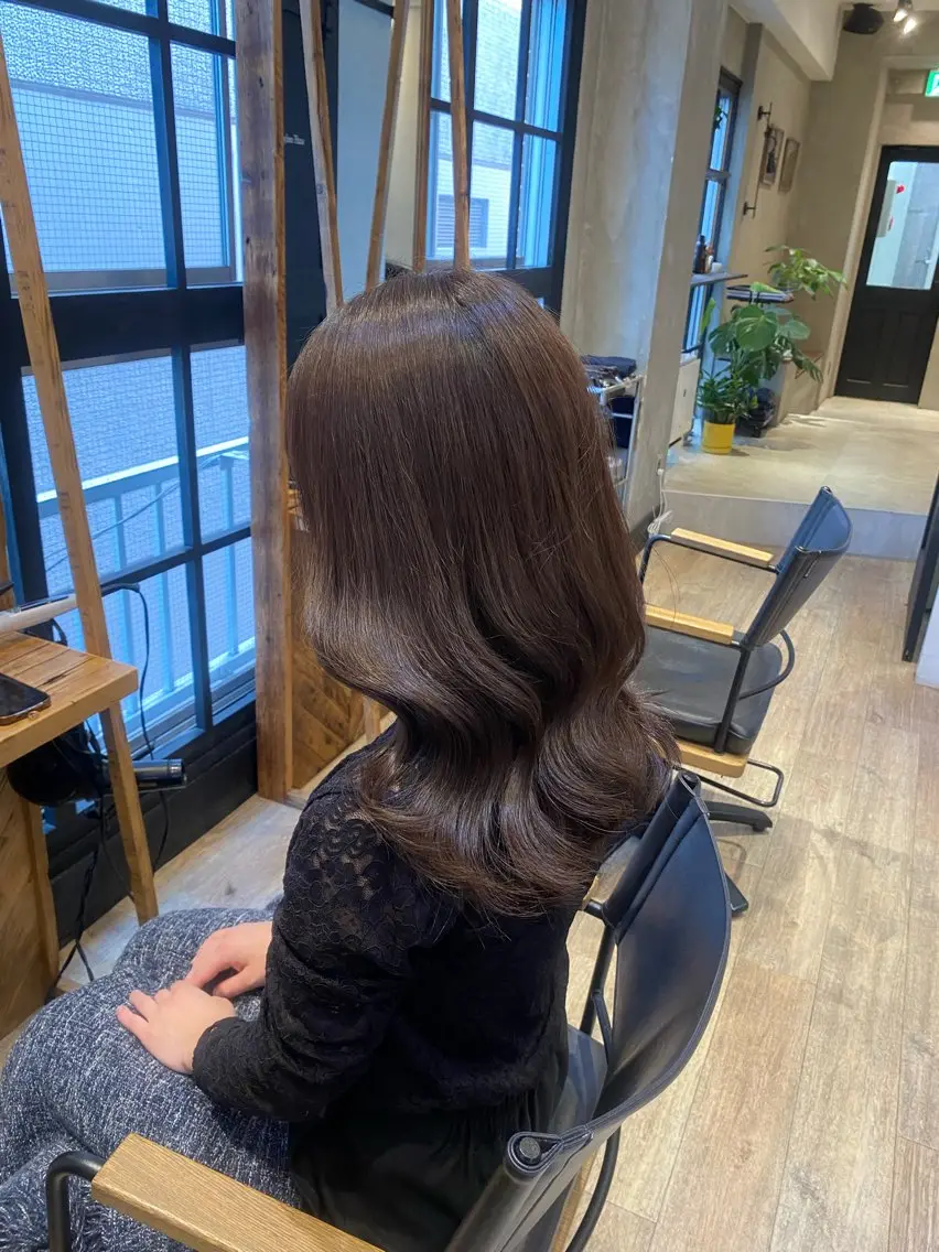 セミロング カット ヘアカラー トリートメント 新宿/顔周りカット +レイヤー=しずく♩のヘアスタイル