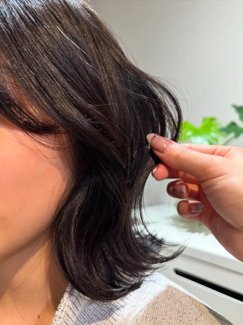 ミディアム カラー ブラウンカラー 上瀧 寧々のヘアスタイル
