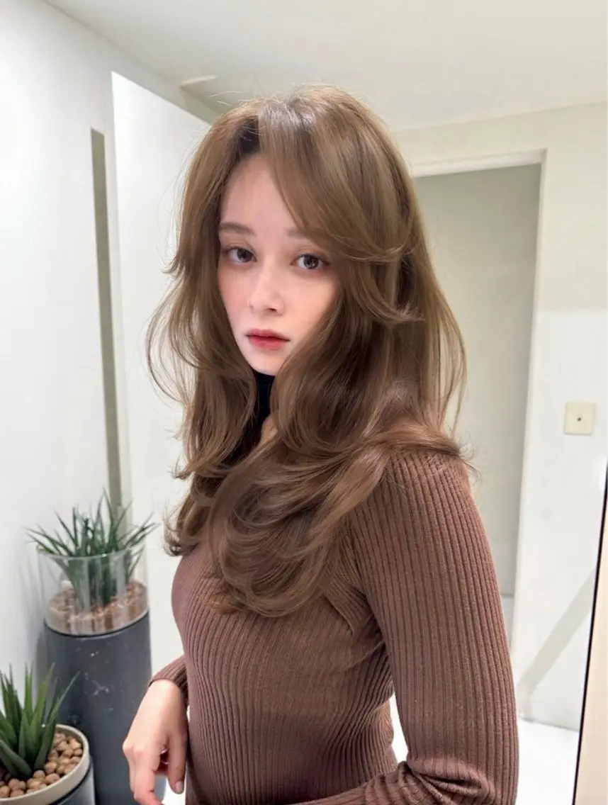 ロング 🎀 レイヤーカット カラー / 錦糸町のヘアスタイル