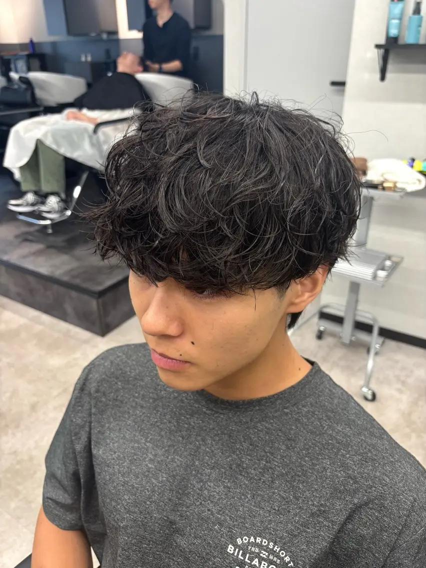 ショート パーマ メンズ メンズパーマ カット パーマ メンズサロン/戸塚駅 東口3分/冨田大輝のヘアスタイル