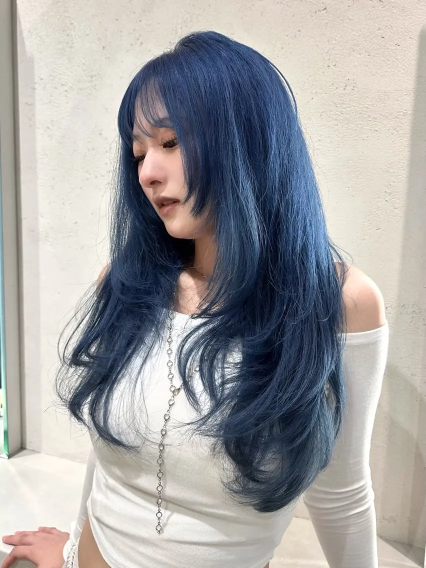 ロング ヘアカラー トリートメント DEAN ISLA 海外風ヘアサロンのヘアスタイル