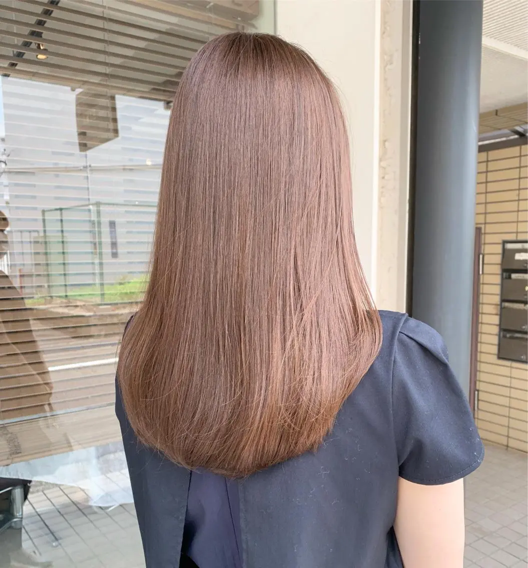 ミディアム カラー 透明感/オリーブ/ グレージュ/YUKAのヘアスタイル