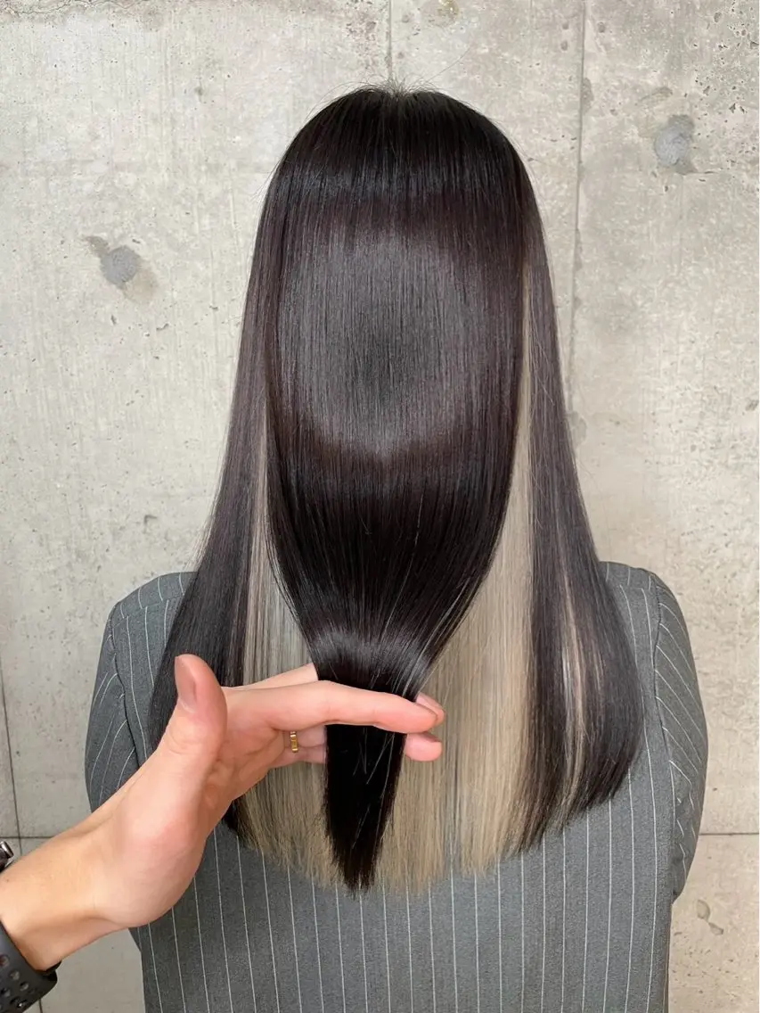 セミロング カット ヘアカラー トリートメント 髪質改善/韓国風 恵比寿/Renのヘアスタイル