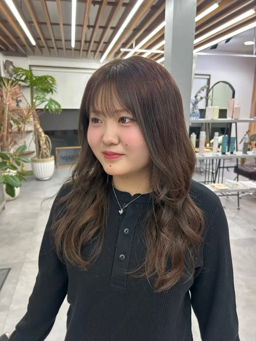 ロング カラー カット ヘアカラー トリートメント 田村 雪華のヘアスタイル