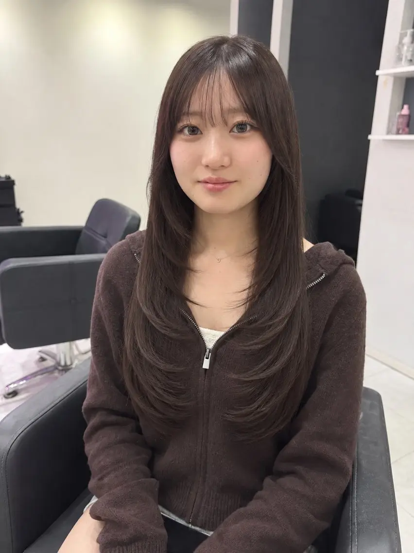 ロング カラー 髪質改善/韓国 レイヤー かいり✂️のヘアスタイル