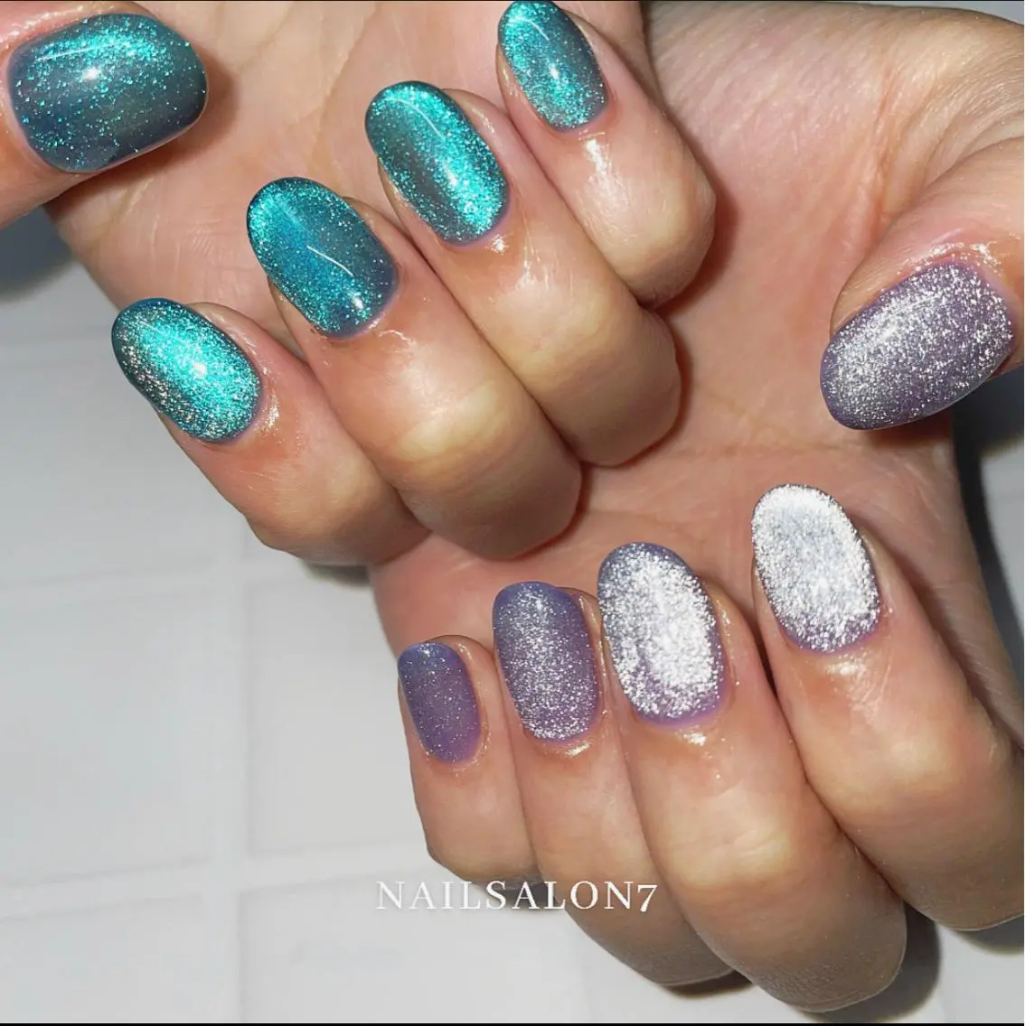ネイル マグネットネイル ハンドネイル NAILSALON7 nanaのネイルデザイン