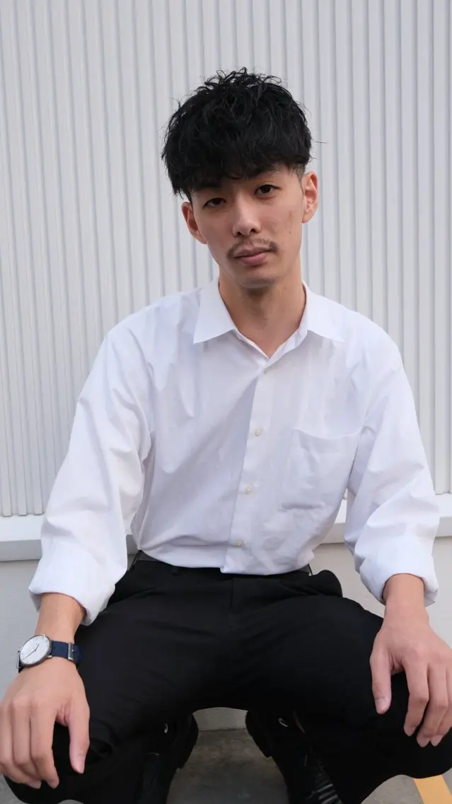 ショート パーマ メンズ カット パーマ 吉岡 昌吾のヘアスタイル