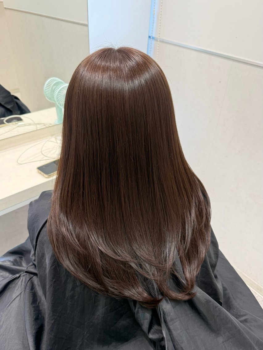 ミディアム カラー ヘアカラー トリートメント ショコラ🤎チョコ 🍫マロン🌰暗髪のヘアスタイル