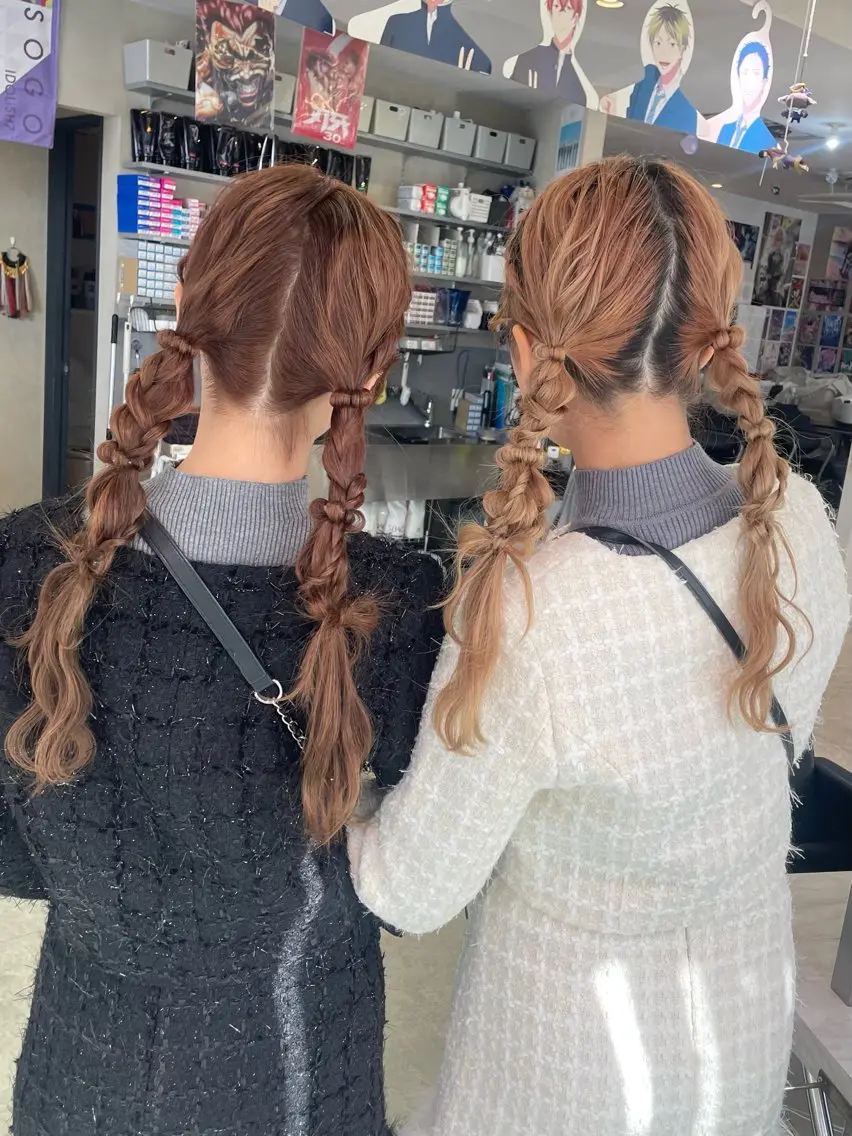 ロング ヘアセット 似合わせカット/ デザインカラー🦄のヘアスタイル