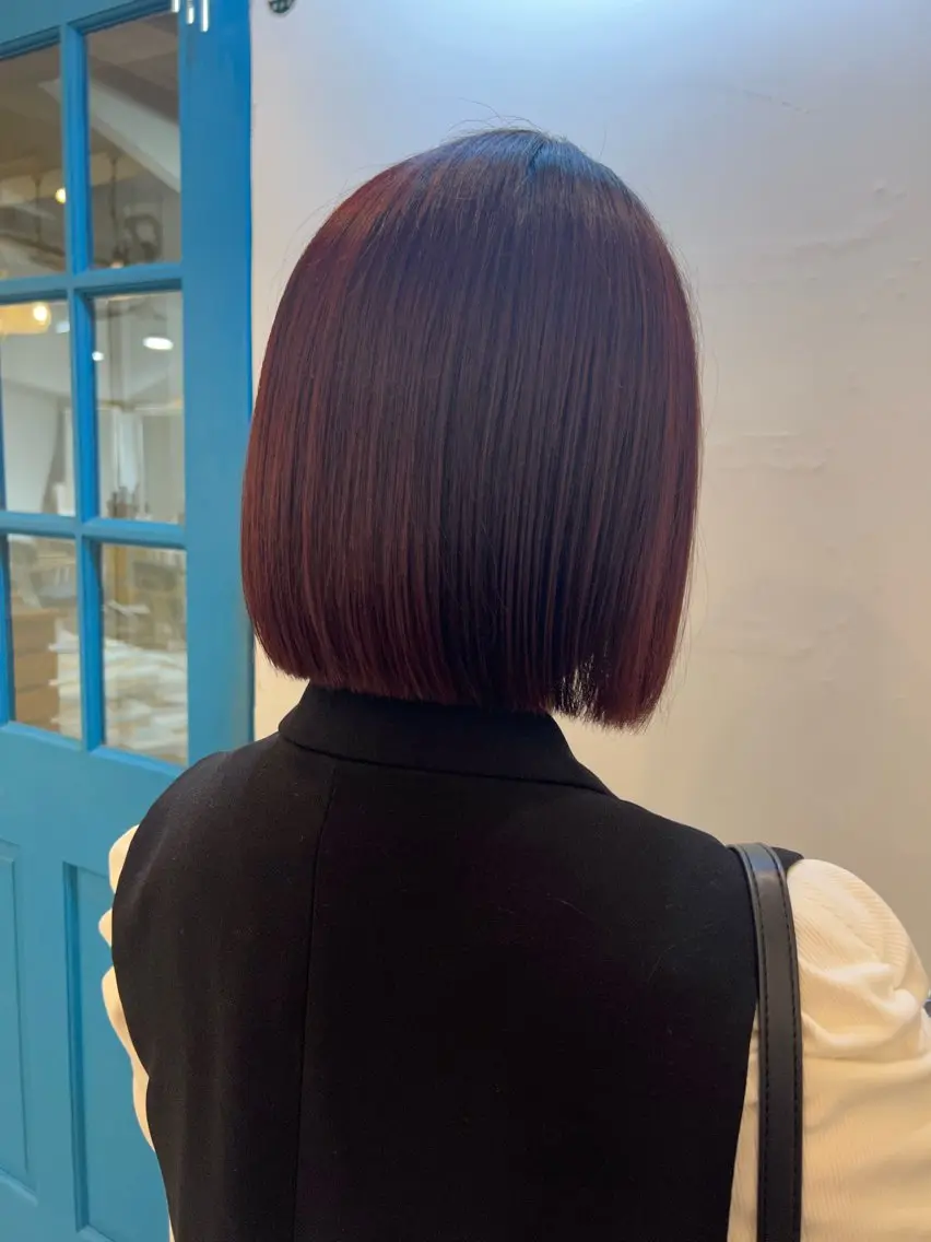 ショート カラー デザインカラー イヤリングカラー ハイライトカラー ボブ 顔周りカット KANA/ボブ/ インナーカラー/艶髪のヘアスタイル