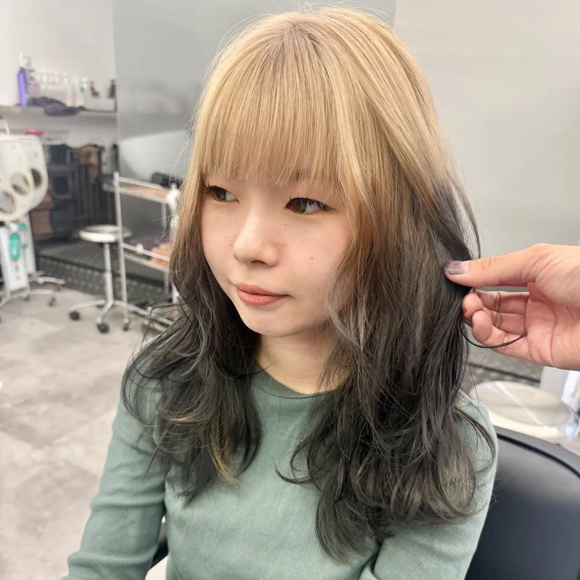 セミロング カラー 星 翔輝のヘアスタイル