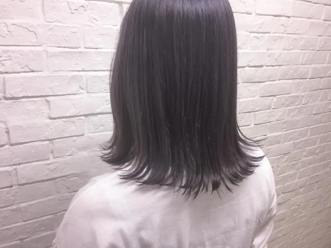 ミディアム カラー アッシュ salonF 🔸hamaのマツエク・マツパデザイン