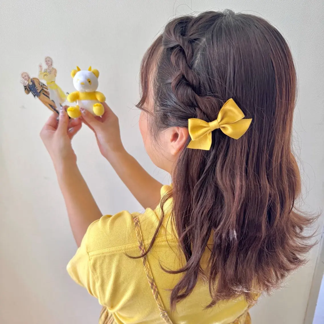 セミロング ヘアセット ヘアメ🎀ハイトーン 🩵エクステ🪄しほのヘアスタイル