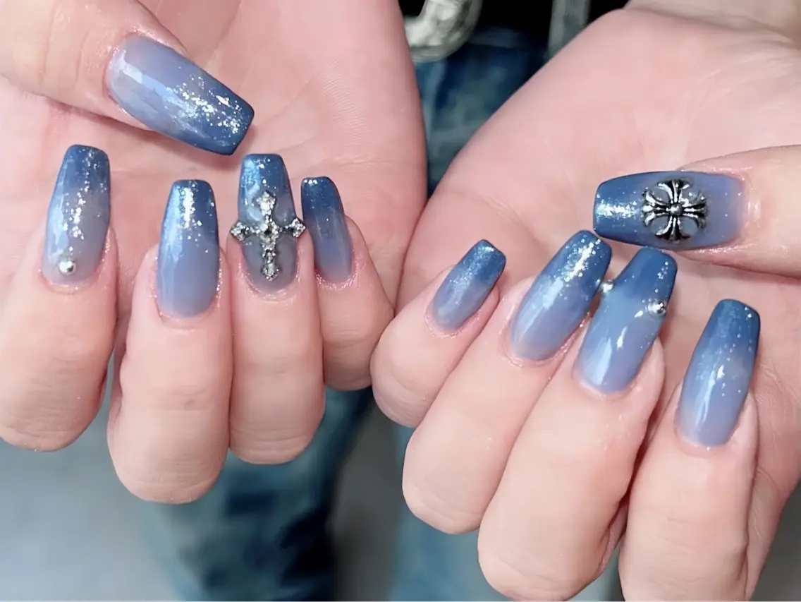 ネイル アートネイル フレンチネイル ジェルネイル 韓国ネイル ミラーネイル Rin Nail 新大久保店のネイルデザイン