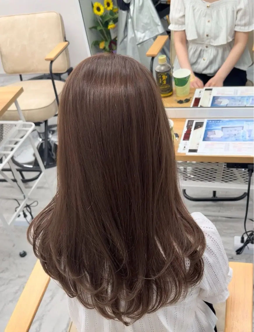 ロング 学生 ヘアカラー トリートメント 飯星慧斗/池袋 /ブリーチ/縮毛矯正のヘアスタイル