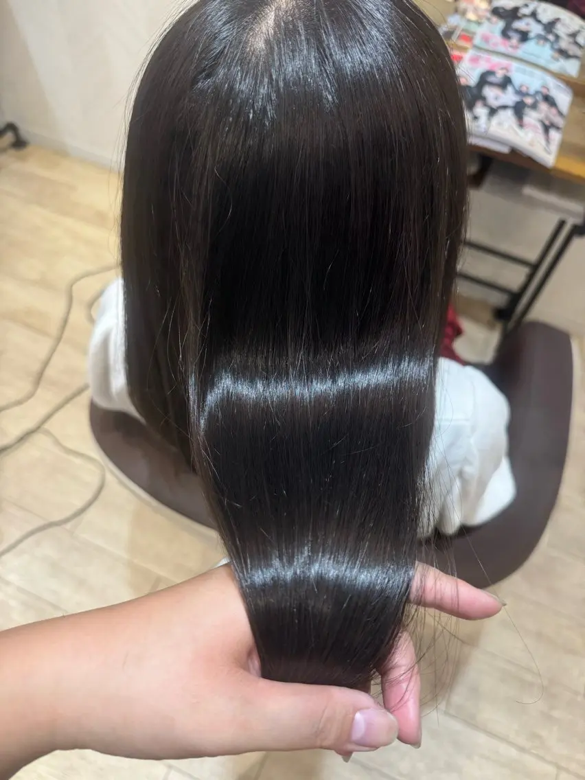 ロング ヘアカラー トリートメント やまぐち まりんのヘアスタイル
