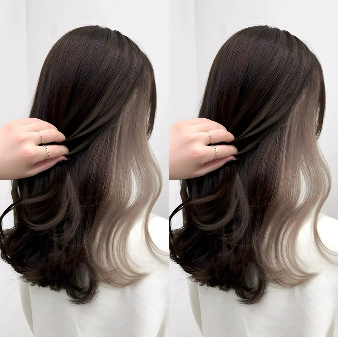 セミロング カラー 北九州美容室 💙まかな💙のヘアスタイル