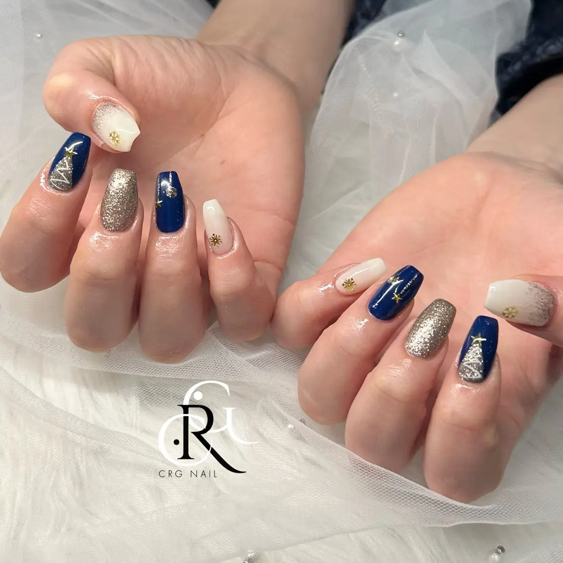 ネイル 冬ネイル クリスマス ハンドネイル RURI  トレンド スカルプ/美フォルムのネイルデザイン