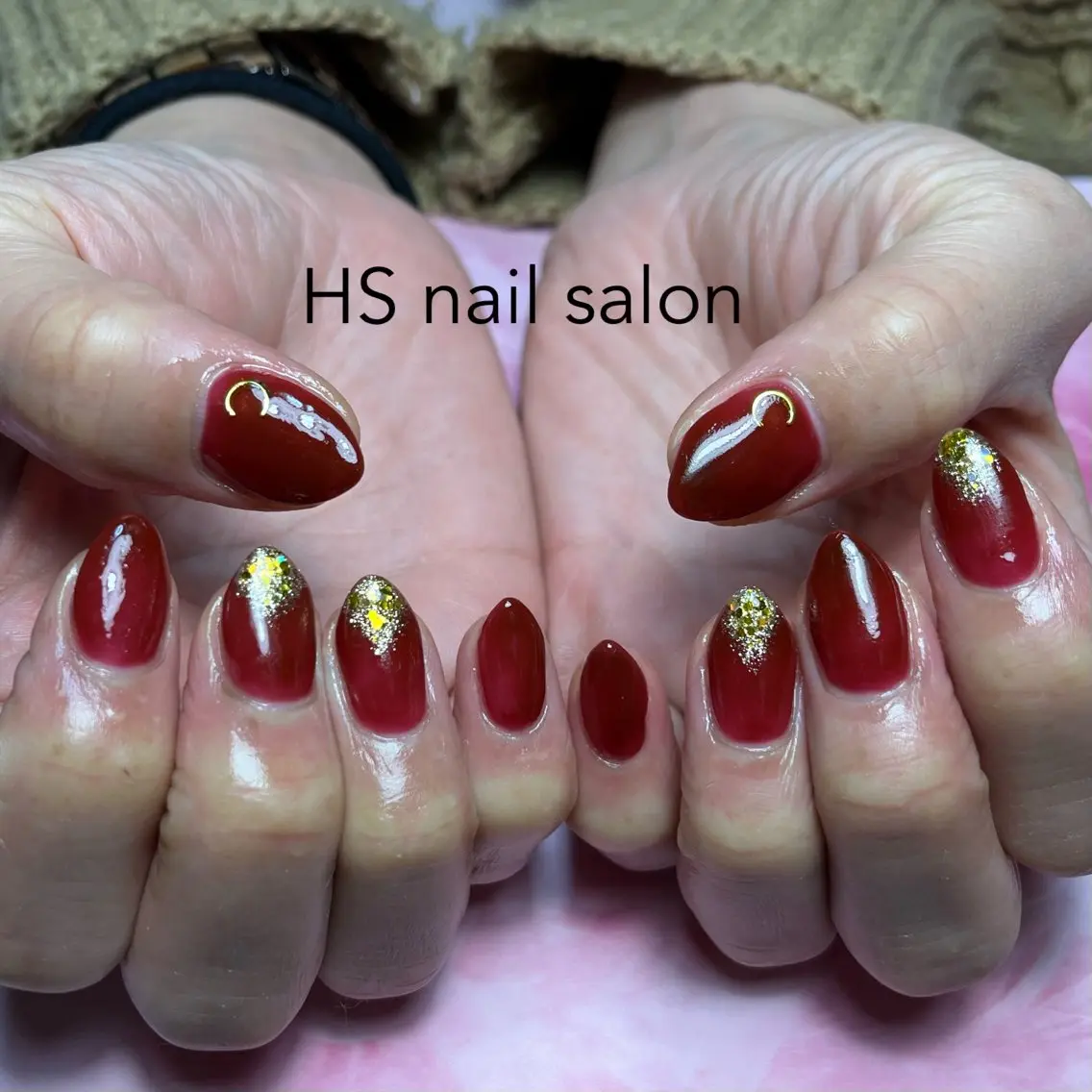 ミディアム ハンドネイル hs nail salonのネイルデザイン