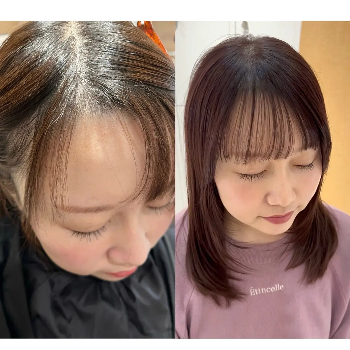 前髪の割れ浮き改善✨️ クロスパーマ +カットの写真