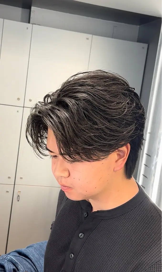 パーマ メンズ フェザーパーマ メンズパーマ カット パーマ 初パーマ支持率◎松田 優斗のヘアスタイル