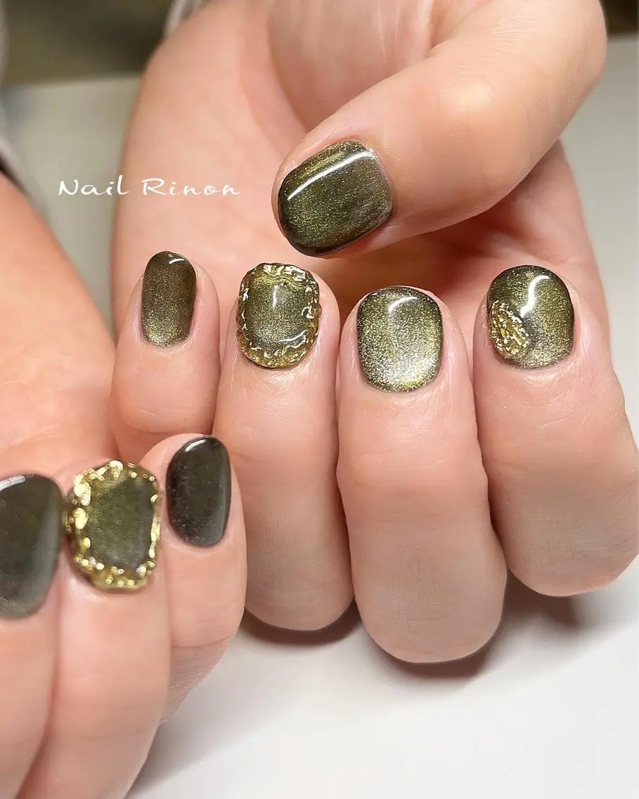 ネイル マグネットネイル ハンドネイル Nail Rinonのネイルデザイン